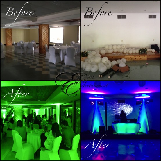Before and After Prom Set Up at Nani Mau Gardens